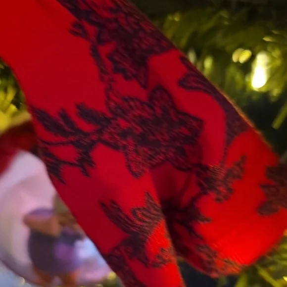 Secret Treasures Red Floral Lace Robe. Really Soft - Picture 7 of 16